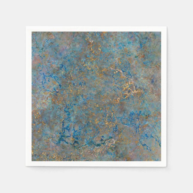 Luxury Lapis Lazuli Marble Paper Napkins (Front)