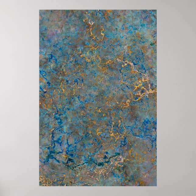 Luxury Lapis Lazuli Marble Poster (Front)