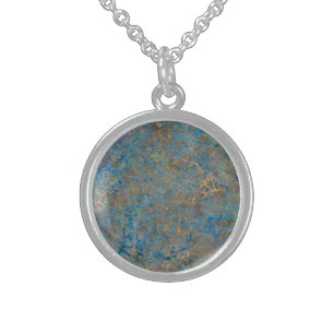 Luxury Lapis Lazuli Marble Sterling Silver Necklace