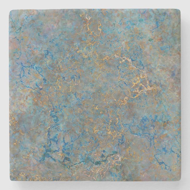 Luxury Lapis Lazuli Marble Stone Coaster (Front)