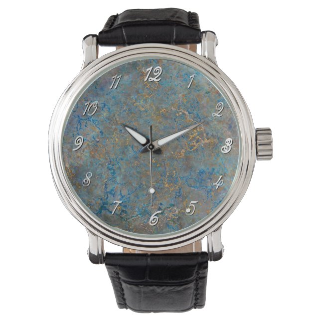 Luxury Lapis Lazuli Marble Watch (Front)