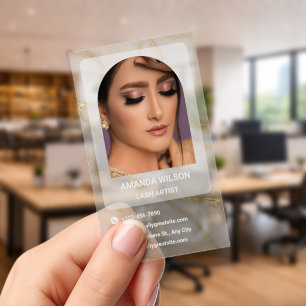Luxury Lash Artist Clear Business Cards