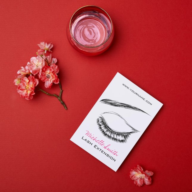 Luxury Lash & Beauty Salon Black White Eyelashes Postcard (Creator Uploaded)