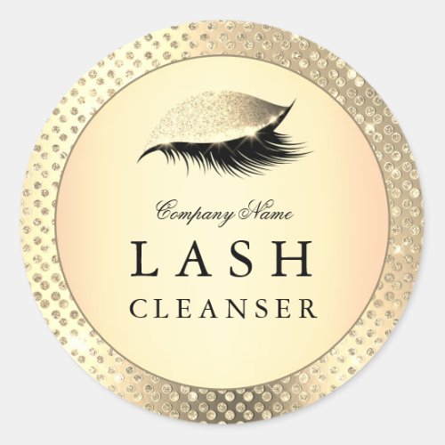 Luxury Lash Cleanser Gold Beauty Product Label