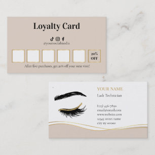 Luxury Lash Technician Loyalty Card