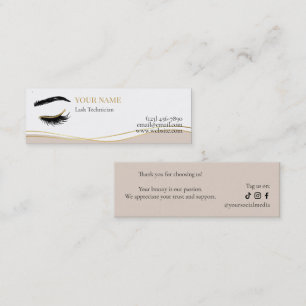 Luxury Lash Technician Thank you Card