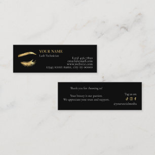 Luxury Lash Technician Thank you Card