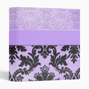 Luxury Lavender Elegant Damask Romantic Binder