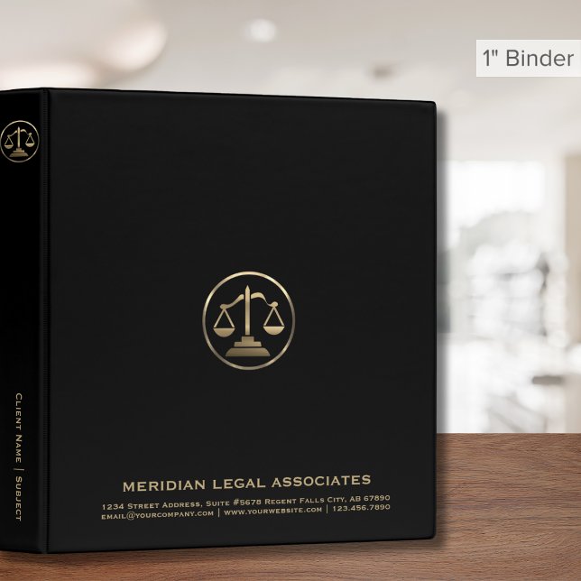 Luxury Law Office Black 3 Ring Binder (Creator Uploaded)