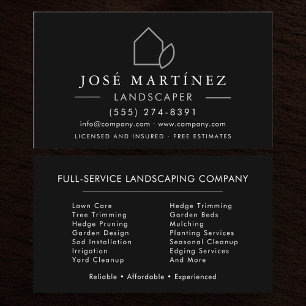 Luxury Lawn Care Landscaping Services Business Card