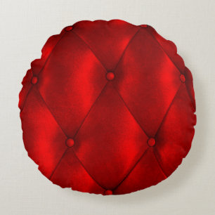 Luxury leather button chair texture round pillow