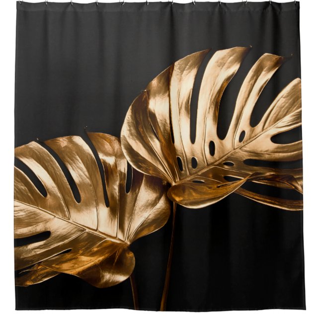 Luxury leather button chair texture shower curtain (Front)
