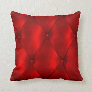 Luxury leather button chair texture throw pillow