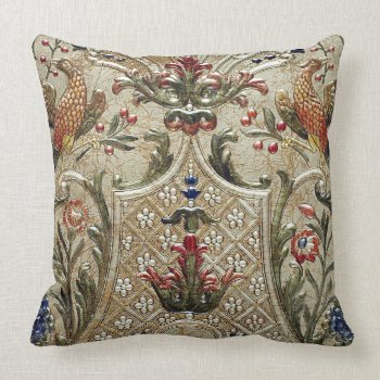 Luxury Leather Silver Pheasant Gilded Cushion by zebracove at Zazzle