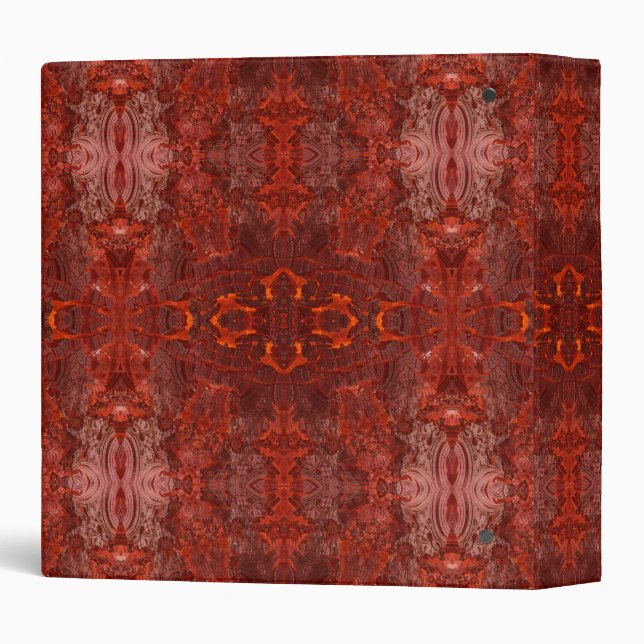 Luxury Leather Textured Golden Brown Pattern 3 Ring Binder (Back/Spine)