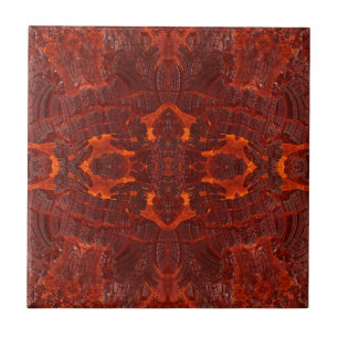 Luxury Leather Textured Golden Brown Pattern Ceramic Tile