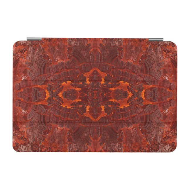 Luxury Leather Textured Golden Brown Pattern iPad Mini Cover (Horizontal)