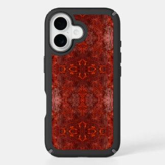 Luxury Leather Textured Golden Brown Pattern iPhone 16 Case