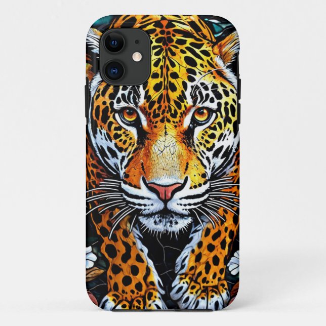 Luxury Leopard Print Bold Wild Style Case-Mate iPhone Case (Back)
