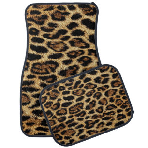 Luxury Leopard Skin Elegant Wild Animal Fur Design Car Floor Mat