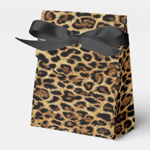 Luxury Leopard Skin Elegant Wild Animal Fur Design Favor Boxes