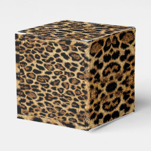 Luxury Leopard Skin Elegant Wild Animal Fur Design Favor Boxes