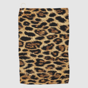 Luxury Leopard Skin Elegant Wild Animal Fur Design Golf Towel