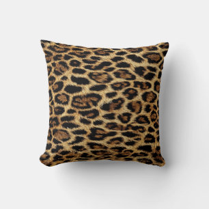 Luxury Leopard Skin Elegant Wild Animal Fur Design Throw Pillow