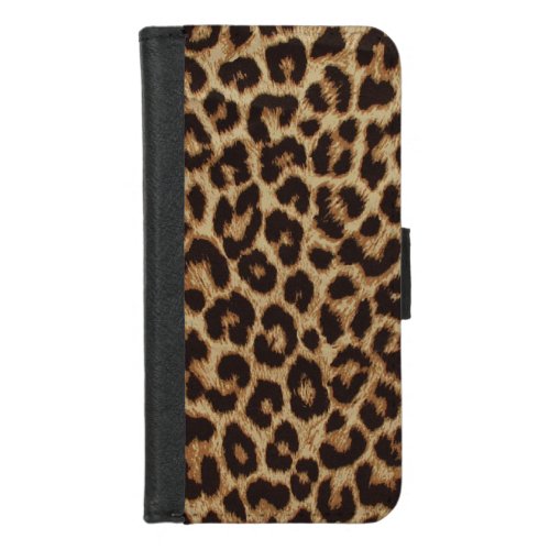 Luxury Leopard Skin Print iPhone 87 Wallet Case