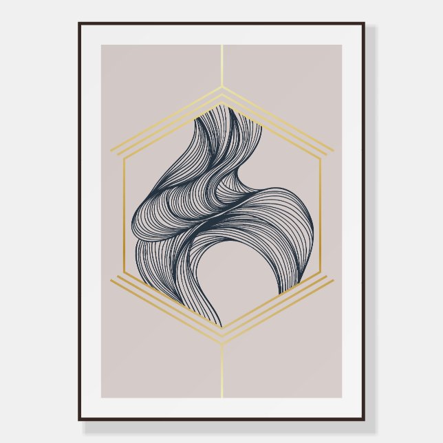 Luxury line art background foam board (Front)