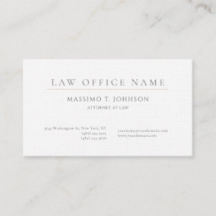 Luxury Linen Attorney at Law Lawyer Business Card