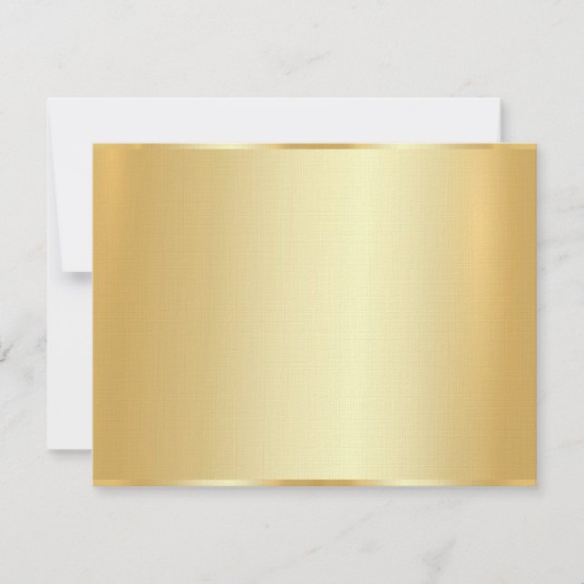 Luxury Linen Faux Gold Blank Template Elegant (Front)