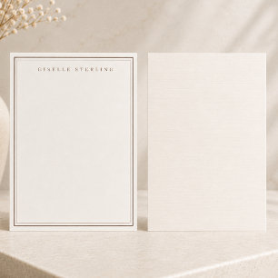 Luxury Linen Ivory Natural Letterhead