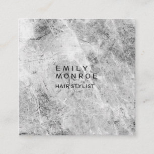 Luxury Linen Plain Grey Wall Modern Minimalist Square Business Card