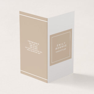 Luxury Linen Plain Modern Minimalist Business Card