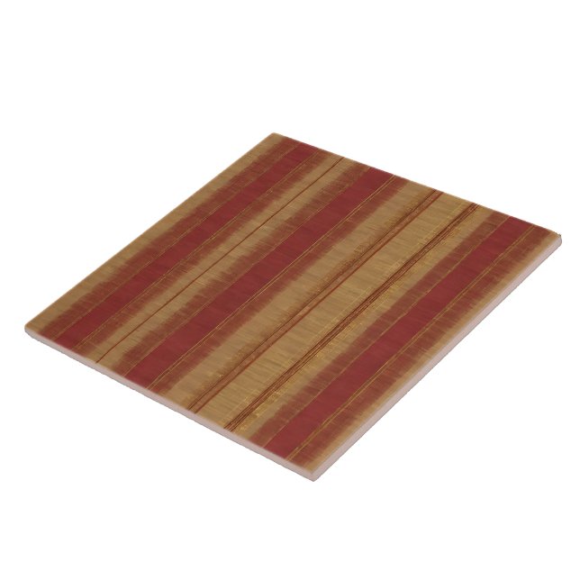 Luxury Linen Popular Burgundy Gold Collection Ceramic Tile (Side)