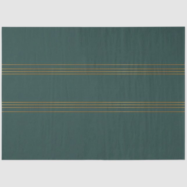 Luxury Linen Popular Green Gold Texture Collection Tissue Paper (Front)