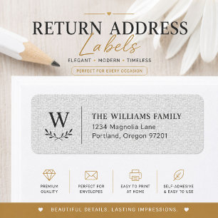 Luxury Linen Texture Return Address Labels