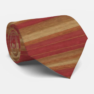 Luxury Linen Trendy Burgundy Gold Collection Neck Tie