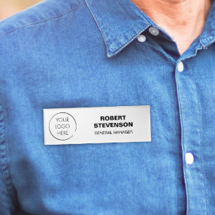 Luxury Logo Business Store Identification Badge, Name Tag