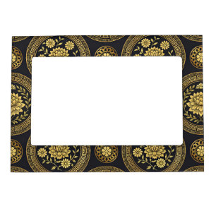 Luxury Lotus Mandala Gold Emblem Magnetic Frame