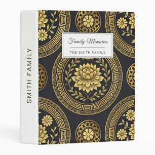 Luxury Lotus Mandala Gold Emblem Mini Binder