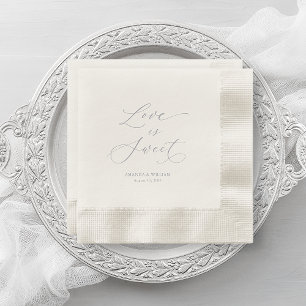 Luxury “Love Is Sweet” Wedding Napkins