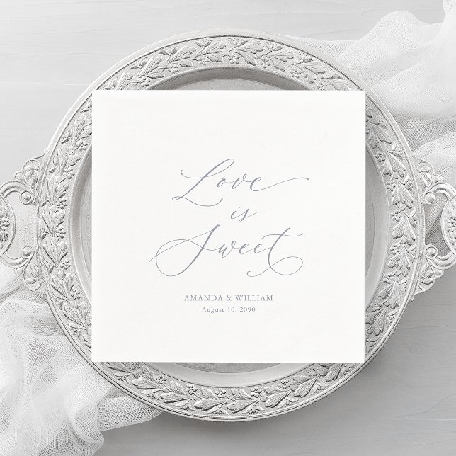 Luxury “Love Is Sweet” Wedding Napkins (Creator Uploaded)