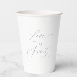Luxury “Love Is Sweet” Wedding Paper Cups