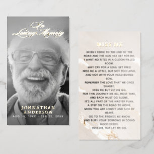 Luxury Loving Memory Real Gold Foil Prayer Cards