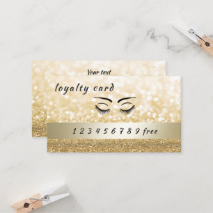 Luxury loyalty card glittery eyelashes & eyebrows