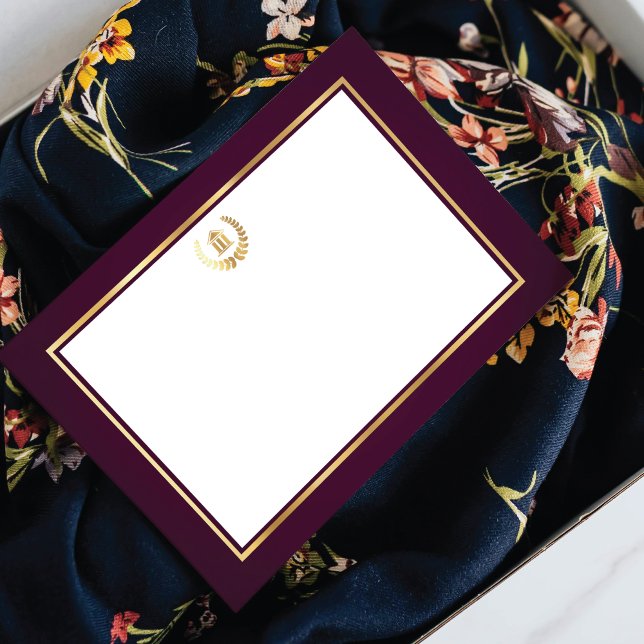 Luxury Magenta Legal Professional Business Note Card (Creator Uploaded)