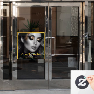 Luxury Makeup Artist Door Cling – Customizable Des