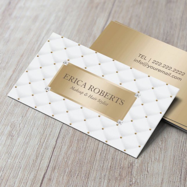 Luxury Makeup Artist Hair Stylist Event Business Card (Creator Uploaded)